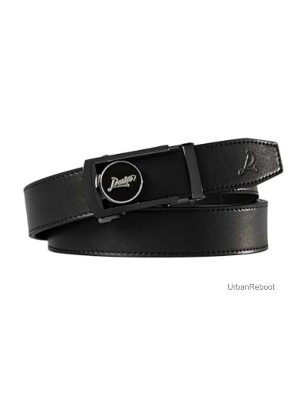 Men's Leather Ratchet Golf Belt with Ball Marker, One-Size Fit